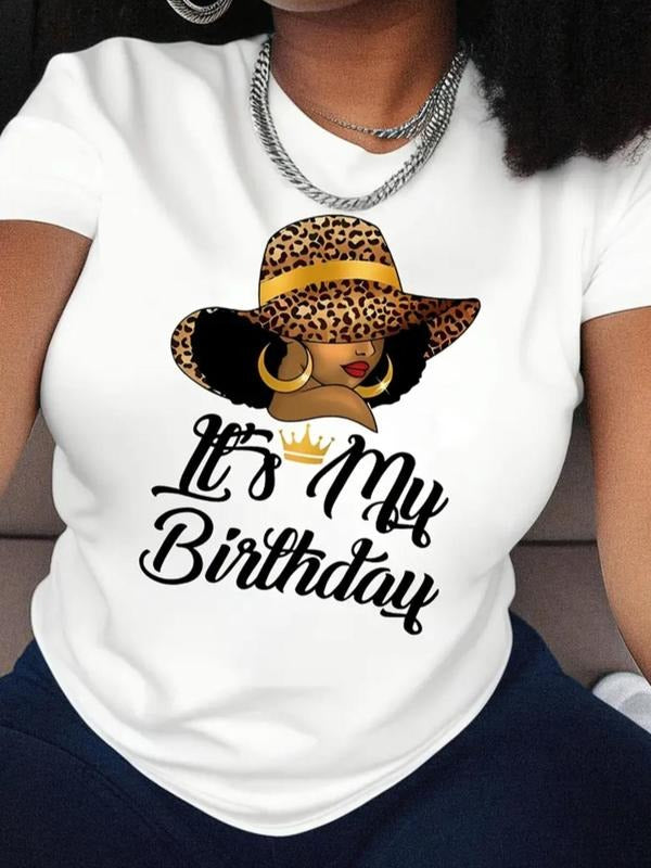 Figure Letter Print Round Neck Casual Short Sleeve - Adult & Kids T-Shirts, Sweatshirts & Hoodies apparel design preview 1
