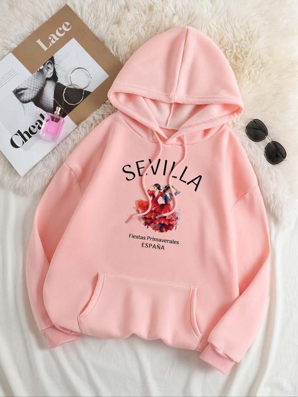 Figures Letter Print Pocket Casual Hooded Fall Winter - Adult & Kids T-Shirts, Sweatshirts & Hoodies apparel design preview 1