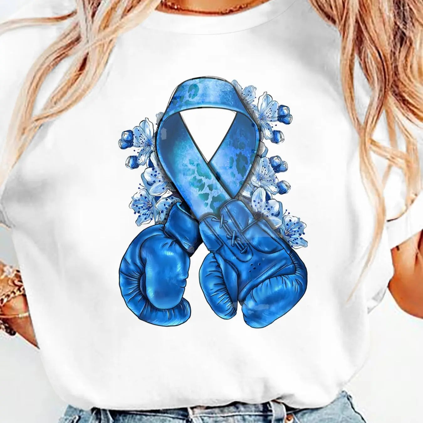 Floral Boxing Glove Print Round Neck Casual Short - Adult & Kids T-Shirts, Sweatshirts & Hoodies apparel design preview 1