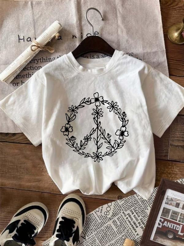 Floral Print Round Neck Vintage Casual Short Sleeve - Adult & Kids T-Shirts, Sweatshirts & Hoodies apparel design preview 1