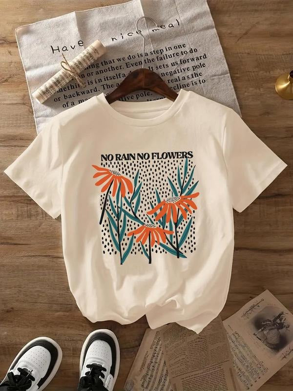 Floral Print Round Neck Vintage Casual Short Sleeve - Adult & Kids T-Shirts, Sweatshirts & Hoodies apparel design preview 1