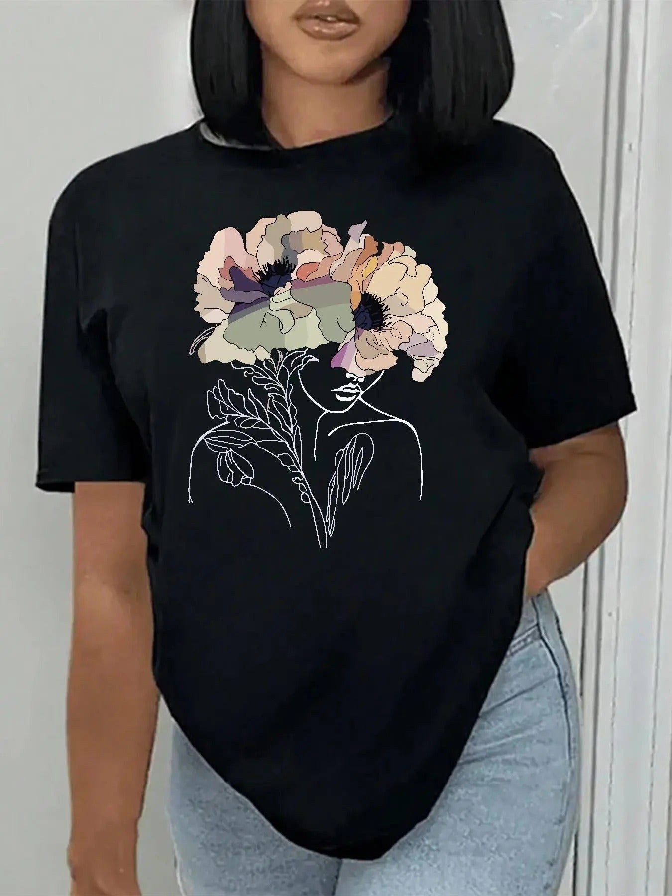 Floral Print Round Neck Vintage Short Sleeve Daily - Adult & Kids T-Shirts, Sweatshirts & Hoodies apparel design preview 1
