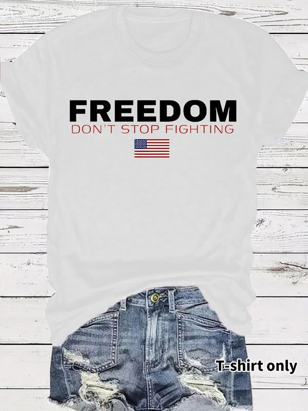 Freedom Print Vintage Round Neck Soft Elastic Short - Adult & Kids T-Shirts, Sweatshirts & Hoodies apparel design preview 1
