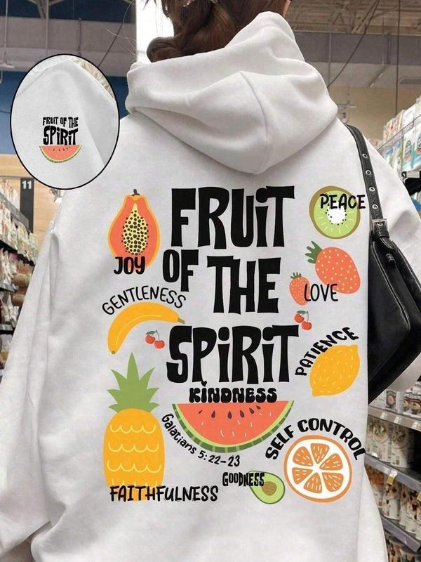Fruit Print Drop Shoulder Thermal Lined Casual - Adult & Kids T-Shirts, Sweatshirts & Hoodies apparel design preview 1
