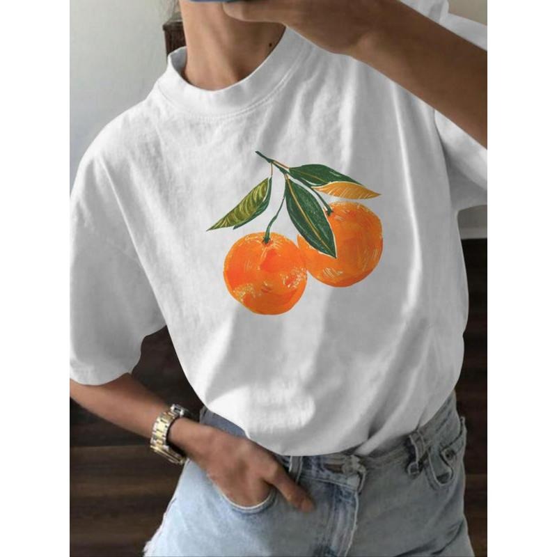 Fruit Print Round Neck Casual Vintage Drop Shoulder - Adult & Kids T-Shirts, Sweatshirts & Hoodies apparel design preview 1