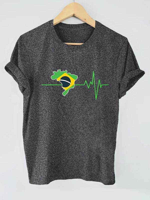 Geometric Print Round Neck Vintage Casual Short - Adult & Kids T-Shirts, Sweatshirts & Hoodies apparel design preview 1