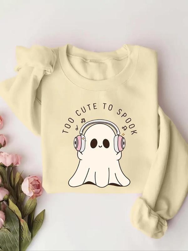 Ghost Letter Print Casual Fall Winter Clothes Daily - Adult & Kids T-Shirts, Sweatshirts & Hoodies apparel design preview 1
