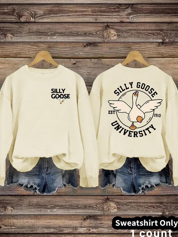 Goose University Print Crew Neck Casual Fall Winter - Adult & Kids T-Shirts, Sweatshirts & Hoodies apparel design preview 1