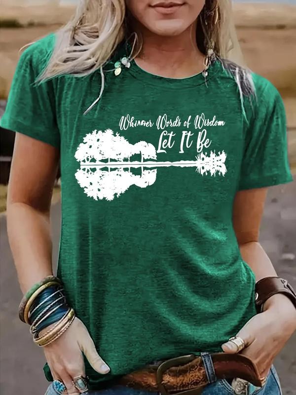 Guitar Letter Print Round Neck Vintage Casual Crew - Adult & Kids T-Shirts, Sweatshirts & Hoodies apparel design preview 1