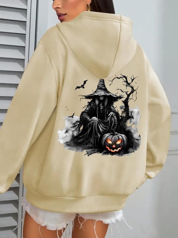 Halloween Print Drawstring Pocket Casual Drop - Adult & Kids T-Shirts, Sweatshirts & Hoodies apparel design preview 1