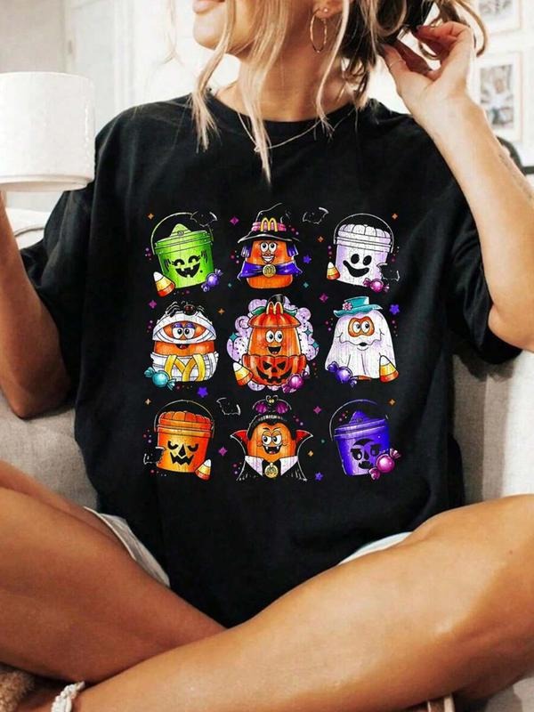 Halloween Leopard Print Casual Loose Fit Round Neck - Adult & Kids T-Shirts, Sweatshirts & Hoodies apparel design preview 1