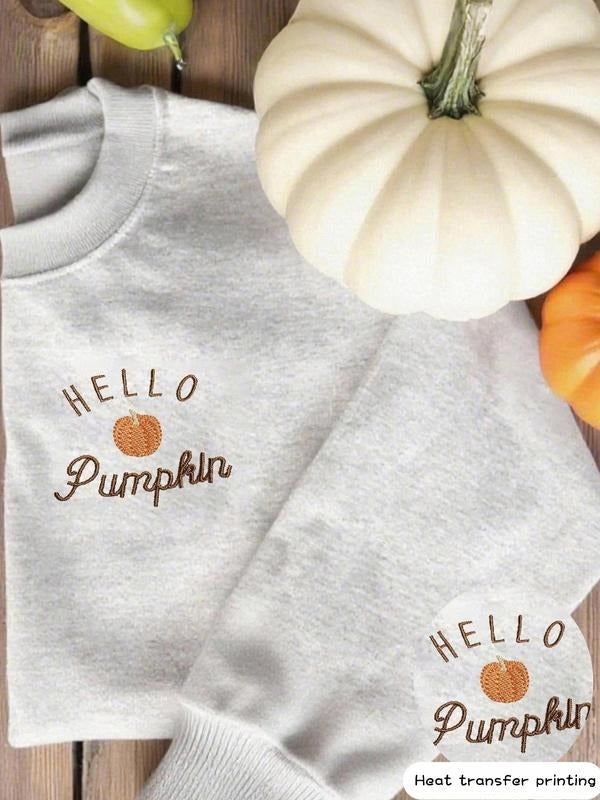 Halloween Pumpkin Print Casual Fitted Round Neck - Adult & Kids T-Shirts, Sweatshirts & Hoodies apparel design preview 1