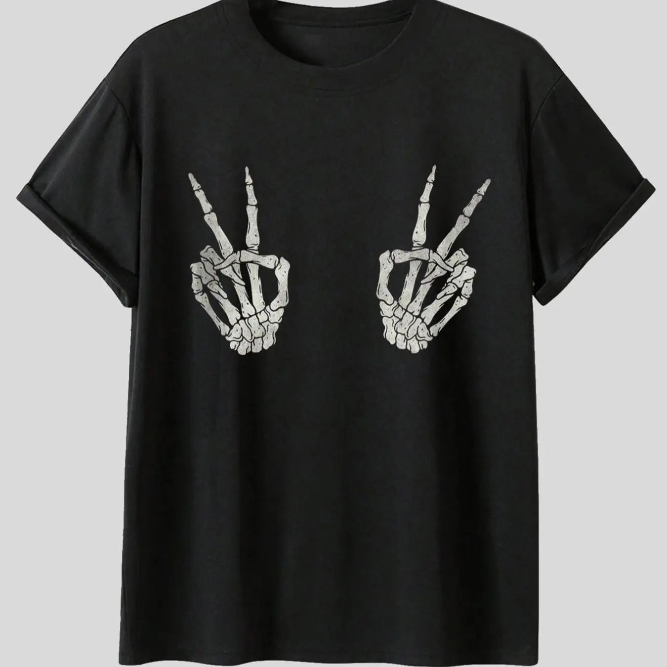 Halloween Skeleton Hand Print Short Sleeve Casual - Adult & Kids T-Shirts, Sweatshirts & Hoodies apparel design preview 1