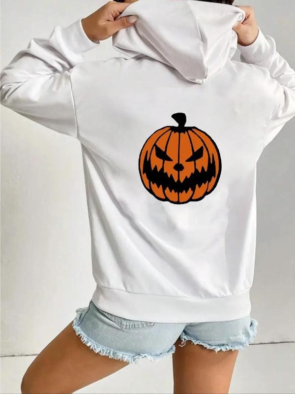 Halloween Themed Pumpkin Print Drop Shoulder Casual - Adult & Kids T-Shirts, Sweatshirts & Hoodies apparel design preview 1