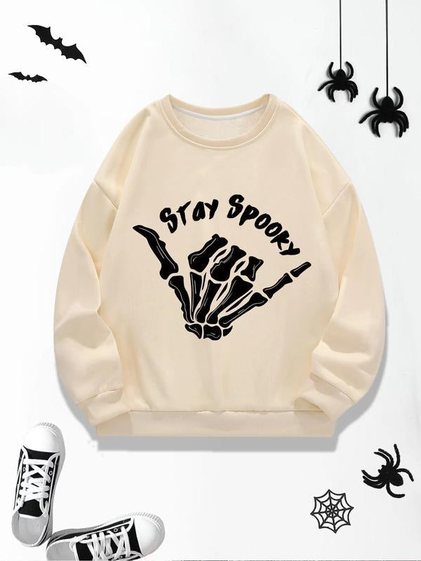 Halloween Themed Casual Letter Drop Shoulder Fall - Adult & Kids T-Shirts, Sweatshirts & Hoodies apparel design preview 1