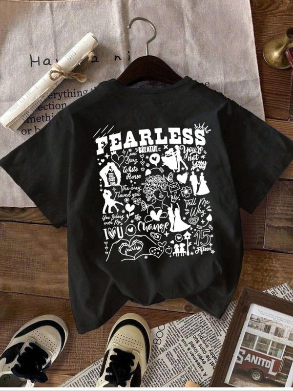 Heart Figure Print Round Neck Casual Letter Short - Adult & Kids T-Shirts, Sweatshirts & Hoodies apparel design preview 1