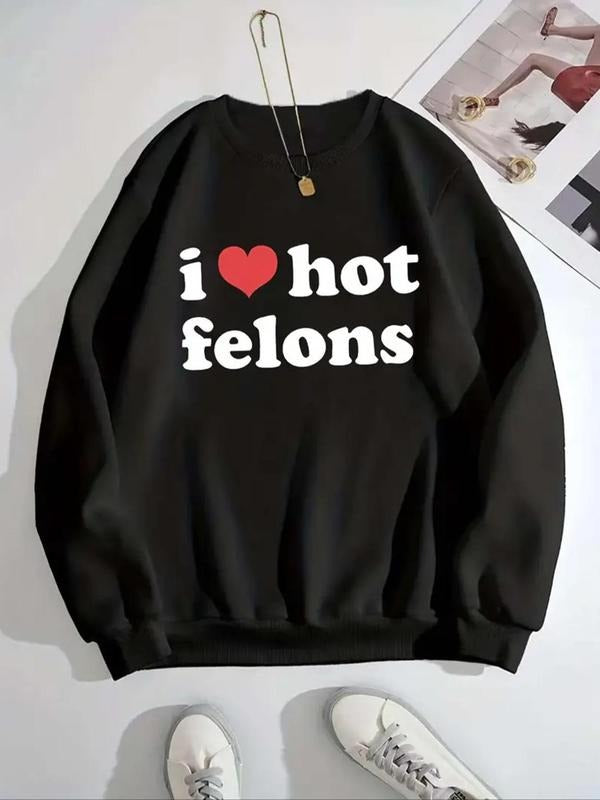 Heart Letter Print Crew Neck Casual Fall Winter - Adult & Kids T-Shirts, Sweatshirts & Hoodies apparel design preview 1