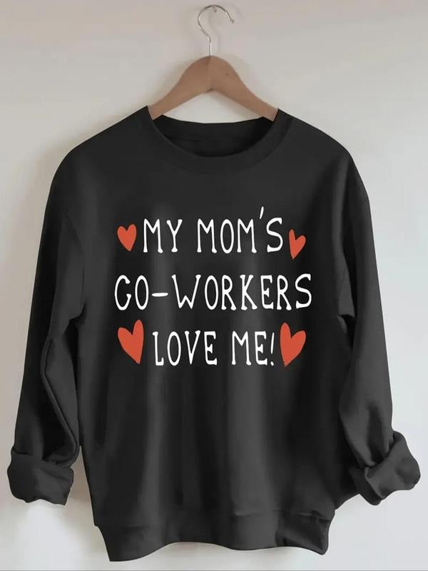 Heart Letter Print Crew Neck Casual Fall Winter - Adult & Kids T-Shirts, Sweatshirts & Hoodies apparel design preview 1