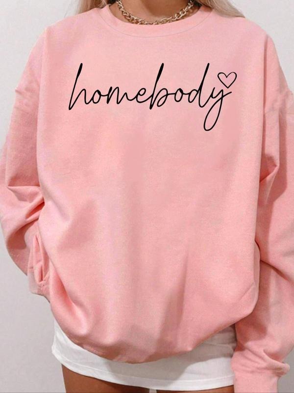 Heart Letter Print Drop Shoulder Casual Crew Neck - Adult & Kids T-Shirts, Sweatshirts & Hoodies apparel design preview 1