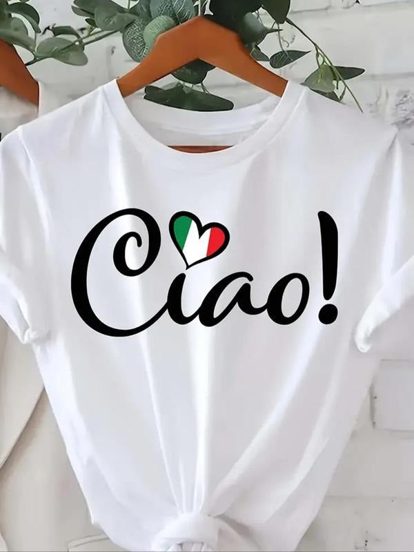 Heart Letter Print Round Neck Casual Short Sleeve - Adult & Kids T-Shirts, Sweatshirts & Hoodies apparel design preview 1