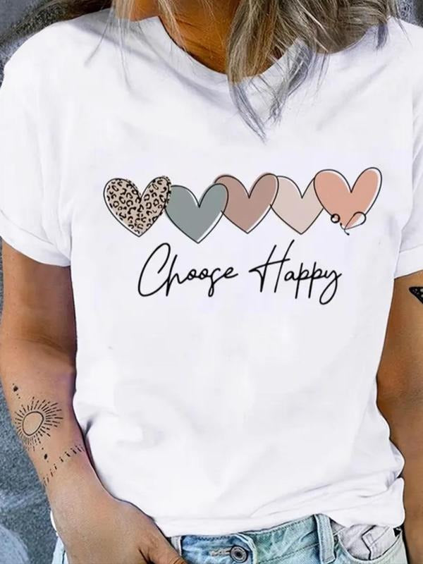 Heart Print Round Neck Casual Crew Daily Vacation - Adult & Kids T-Shirts, Sweatshirts & Hoodies apparel design preview 1