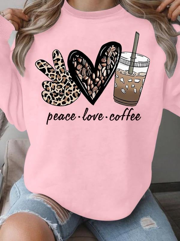 Heart Print Casual Polyester Round Neck Knit Fabric - Adult & Kids T-Shirts, Sweatshirts & Hoodies apparel design preview 1