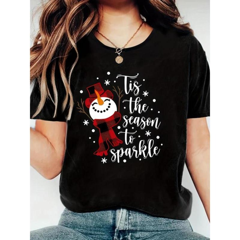 Snowman "This Season Glitter" Cotton Casual Summer - Adult & Kids T-Shirts, Sweatshirts & Hoodies apparel design preview 1