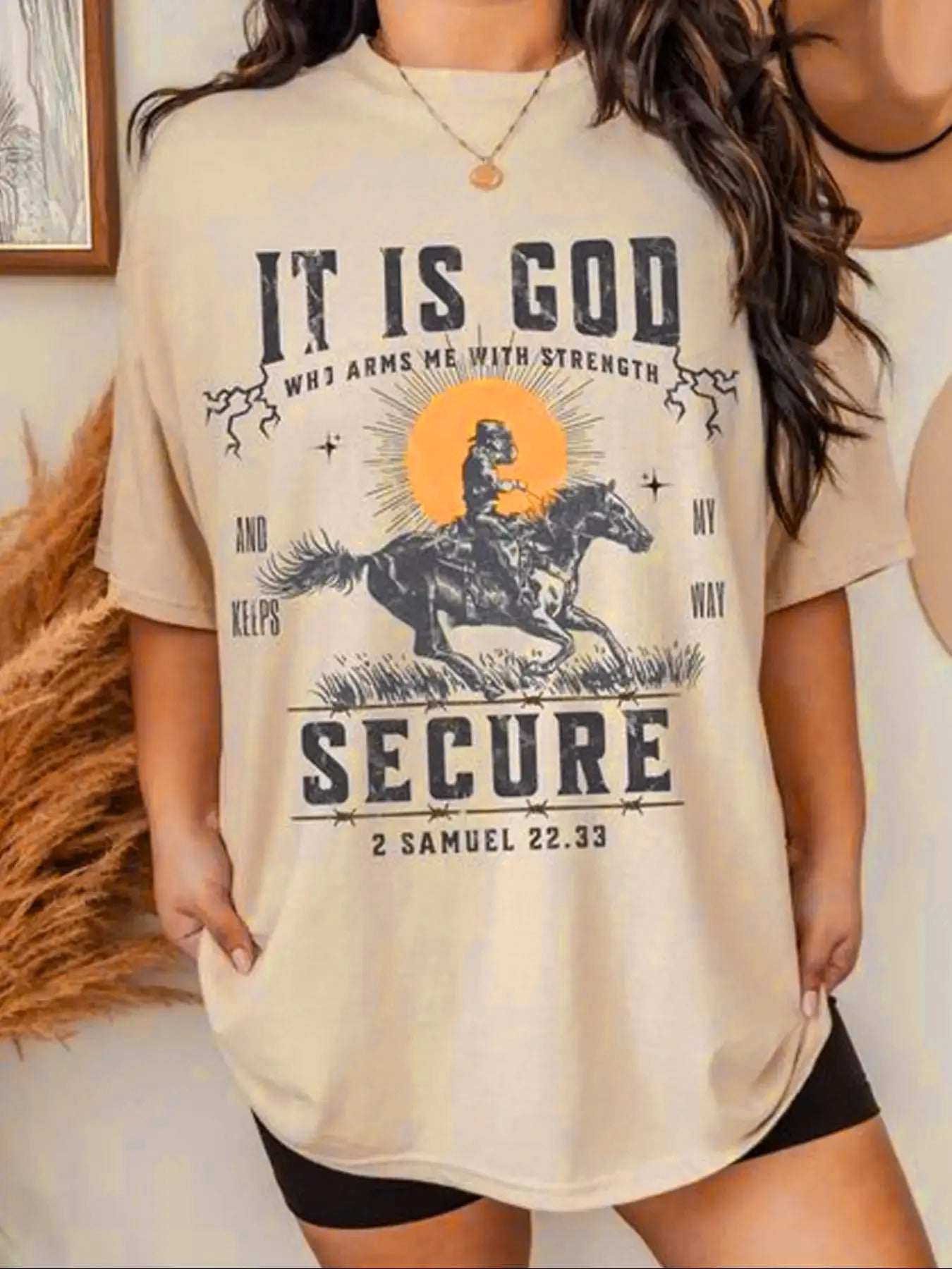 Horse Print Letter Round Neck Casual Drop Shoulder - Adult & Kids T-Shirts, Sweatshirts & Hoodies apparel design preview 1