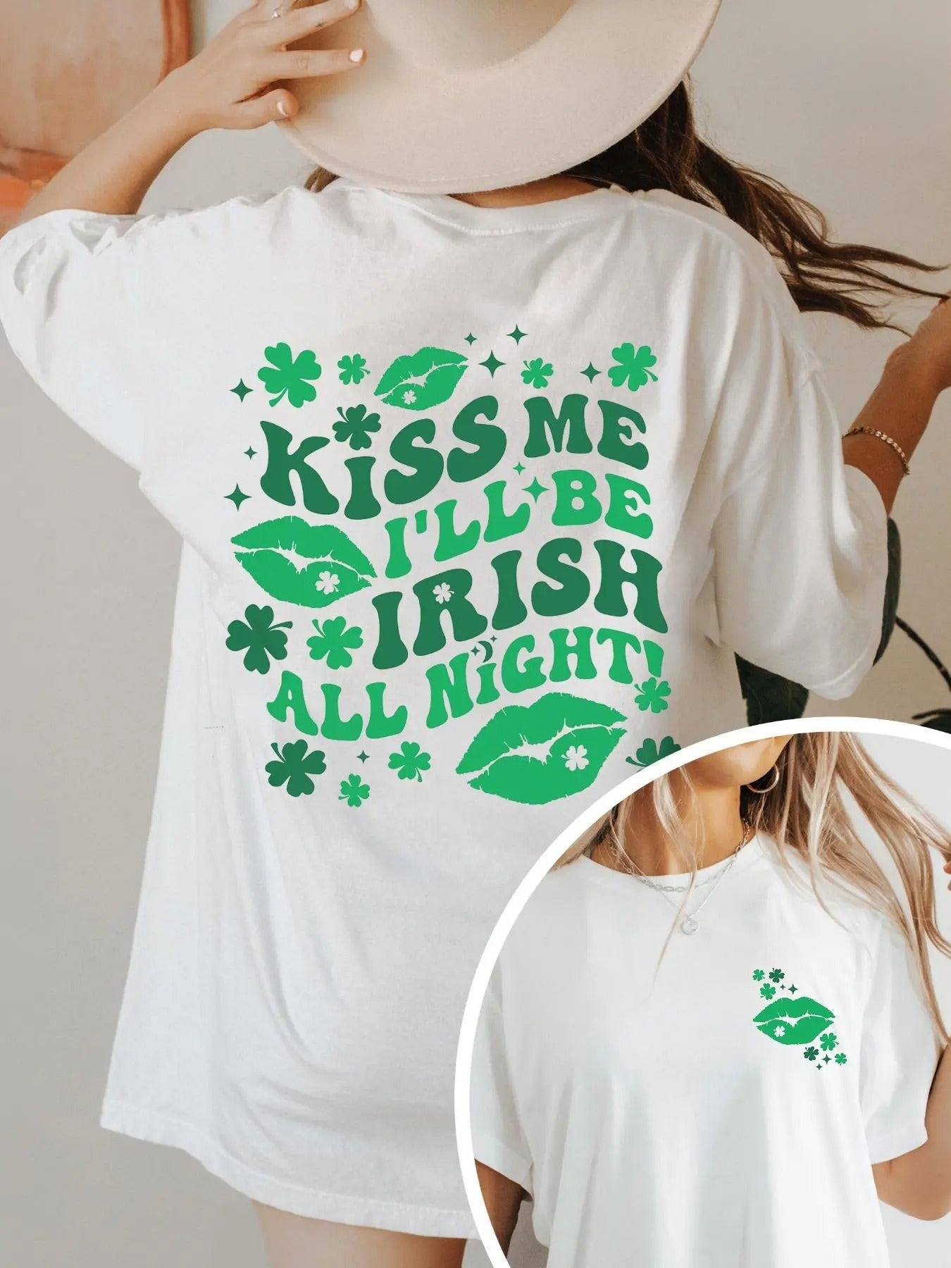 Irish Letter Print Round Neck St. Patrick'S Day - Adult & Kids T-Shirts, Sweatshirts & Hoodies apparel design preview 1