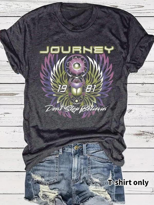Journey Don'T Stop Believin' Print Round Neck Vintage - Adult & Kids T-Shirts, Sweatshirts & Hoodies apparel design preview 1