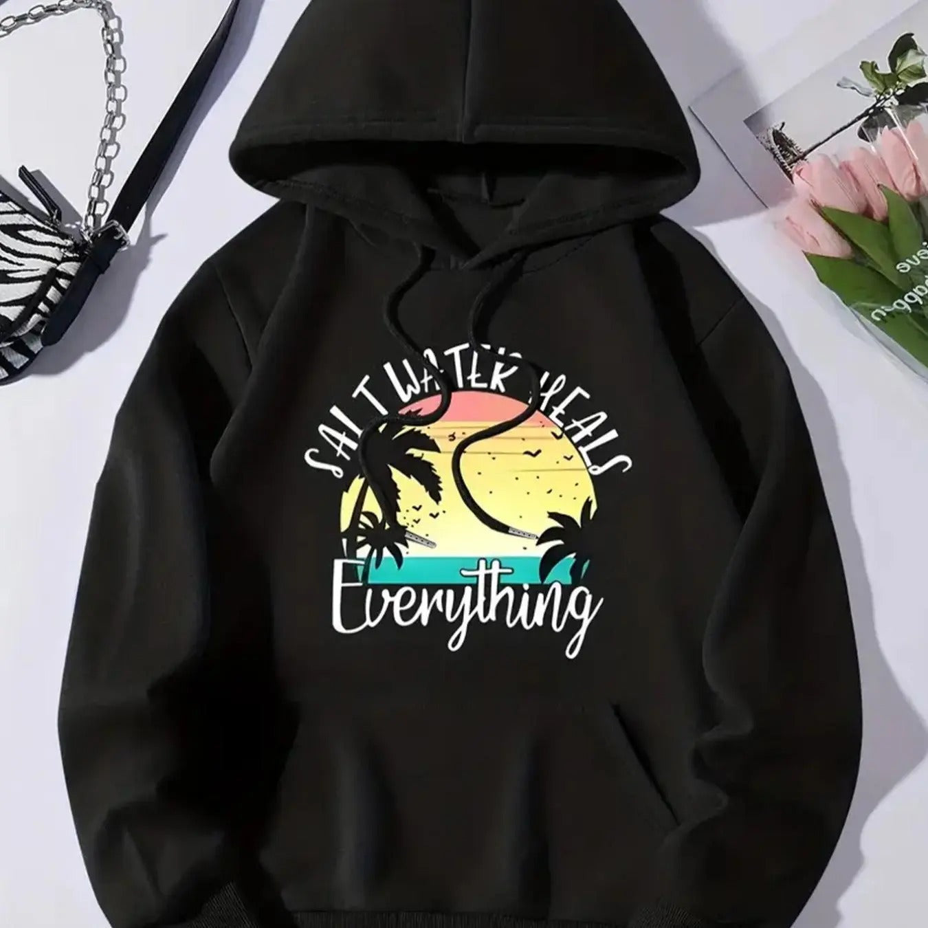 Landscape Letter Print Drop Shoulder Casual - Adult & Kids T-Shirts, Sweatshirts & Hoodies apparel design preview 1