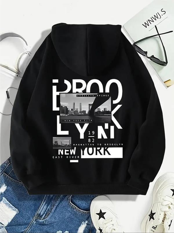 Landscape Print Drop Shoulder Casual Letter - Adult & Kids T-Shirts, Sweatshirts & Hoodies apparel design preview 1