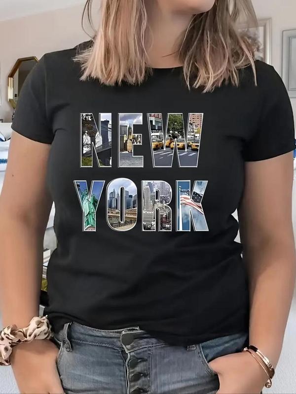 Landscape Print Round Neck Casual Letter Short Sleeve - Adult & Kids T-Shirts, Sweatshirts & Hoodies apparel design preview 1