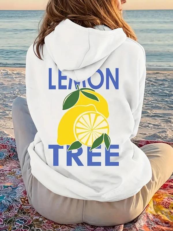 Lemon Letter Print Drop Shoulder Casual Drawstring - Adult & Kids T-Shirts, Sweatshirts & Hoodies apparel design preview 1