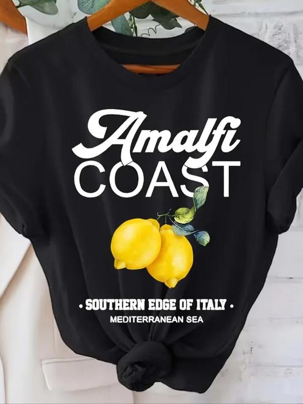 Lemon Letter Print Round Neck Casual Short Sleeve - Adult & Kids T-Shirts, Sweatshirts & Hoodies apparel design preview 1