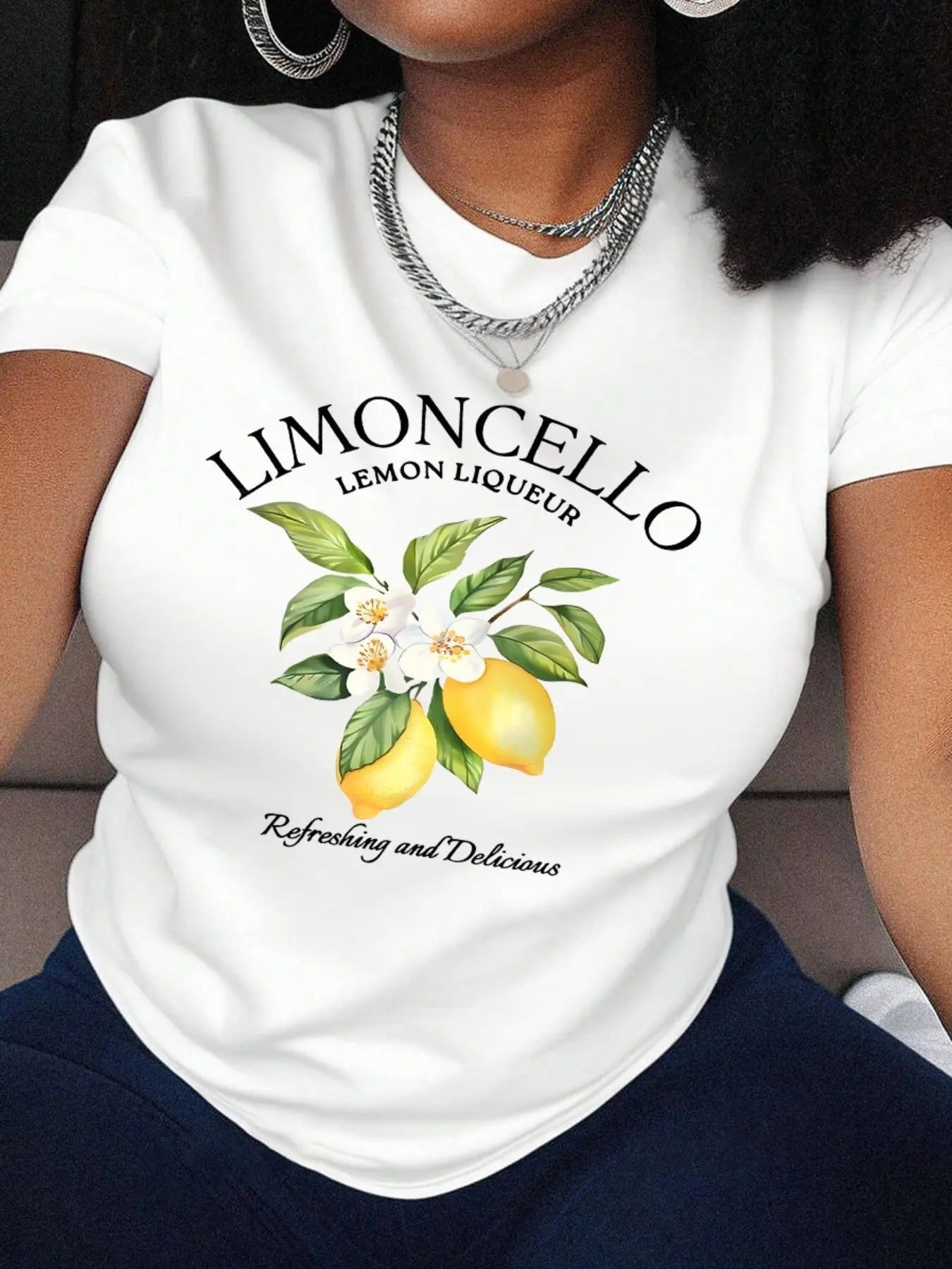 Lemon Letter Print Round Neck Casual Short Sleeve - Adult & Kids T-Shirts, Sweatshirts & Hoodies apparel design preview 1