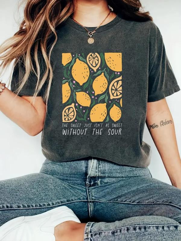Lemon Pattern Round Neck Vintage Casual Short Sleeve - Adult & Kids T-Shirts, Sweatshirts & Hoodies apparel design preview 1