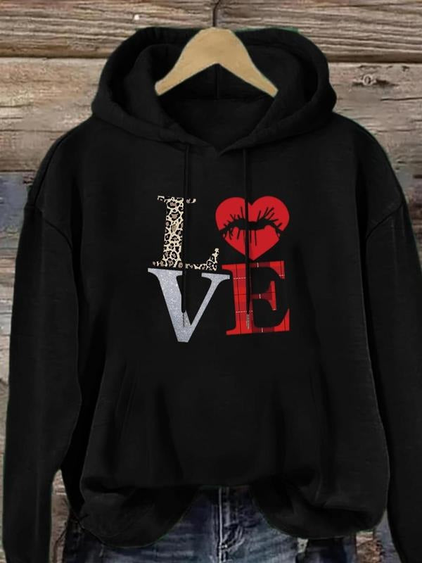 Leopard Letter Print Drop Shoulder Drawstring Casual - Adult & Kids T-Shirts, Sweatshirts & Hoodies apparel design preview 1