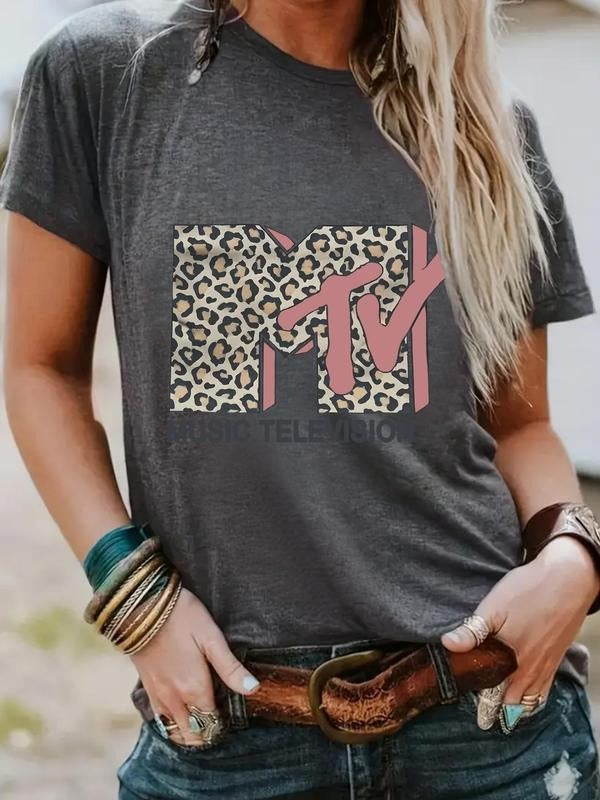 Leopard Print Round Neck Vintage Casual Short Sleeve - Adult & Kids T-Shirts, Sweatshirts & Hoodies apparel design preview 1