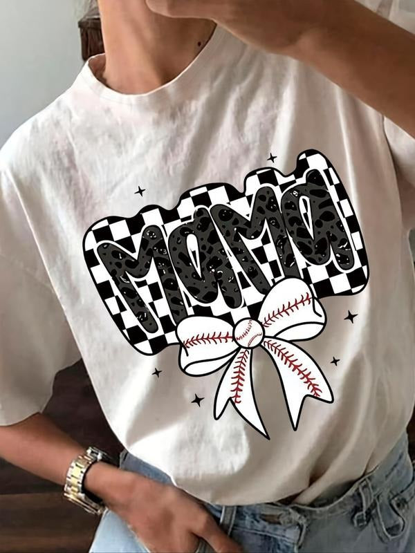 Letter Baseball Print Round Neck Casual Soft - Adult & Kids T-Shirts, Sweatshirts & Hoodies apparel design preview 1