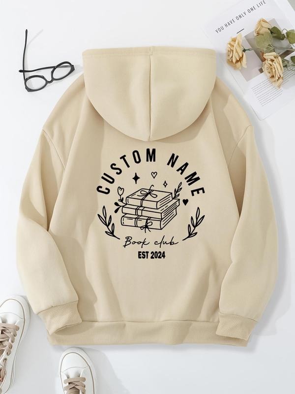 Letter Book Print Pocket Casual Hooded Fall Winter - Adult & Kids T-Shirts, Sweatshirts & Hoodies apparel design preview 1