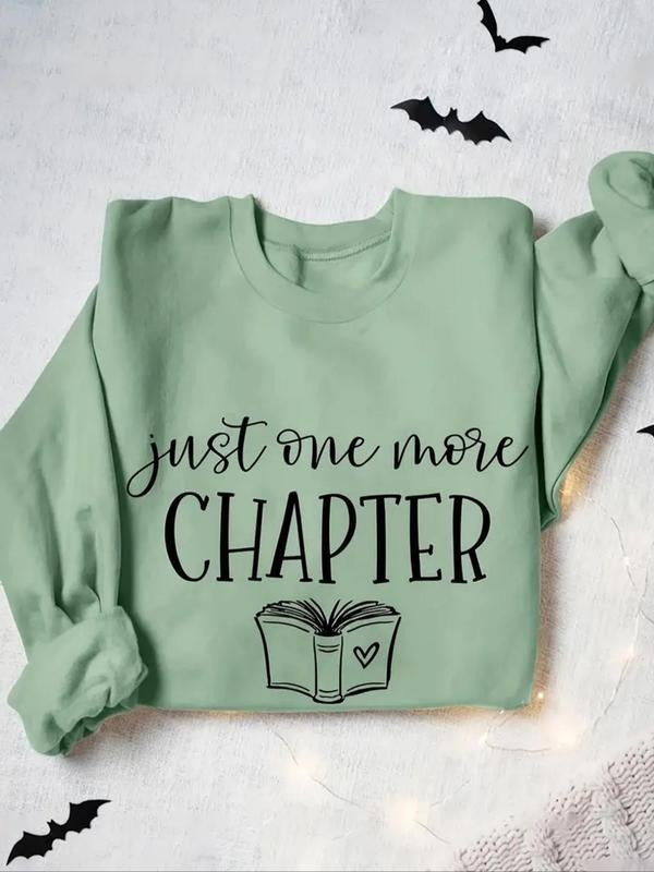 Letter Book Print Round Neck Casual Crew Fall Winter - Adult & Kids T-Shirts, Sweatshirts & Hoodies apparel design preview 1