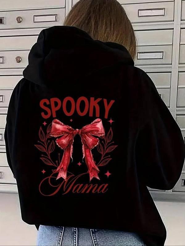 Letter Bow Print Casual Hooded Fall Winter Clothes - Adult & Kids T-Shirts, Sweatshirts & Hoodies apparel design preview 1