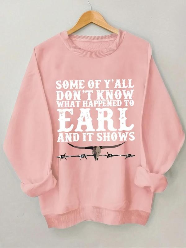 Letter Bull Head Print Crew Neck Casual Daily All - Adult & Kids T-Shirts, Sweatshirts & Hoodies apparel design preview 1