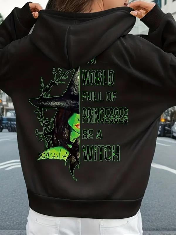 Letter Cartoon Figure Print Drawstring Pocket Casual - Adult & Kids T-Shirts, Sweatshirts & Hoodies apparel design preview 1