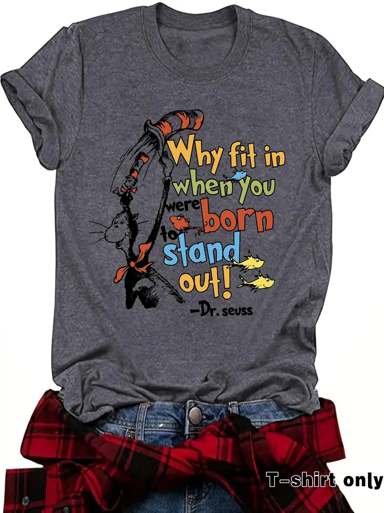 Letter Cartoon Print Round Neck Casual Short Sleeve - Adult & Kids T-Shirts, Sweatshirts & Hoodies apparel design preview 1