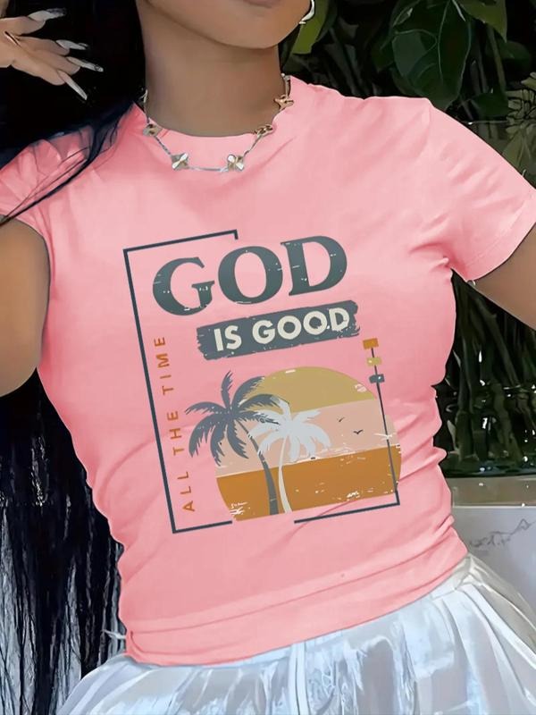 Letter Coconut Tree Print Round Neck Vintage Casual - Adult & Kids T-Shirts, Sweatshirts & Hoodies apparel design preview 1