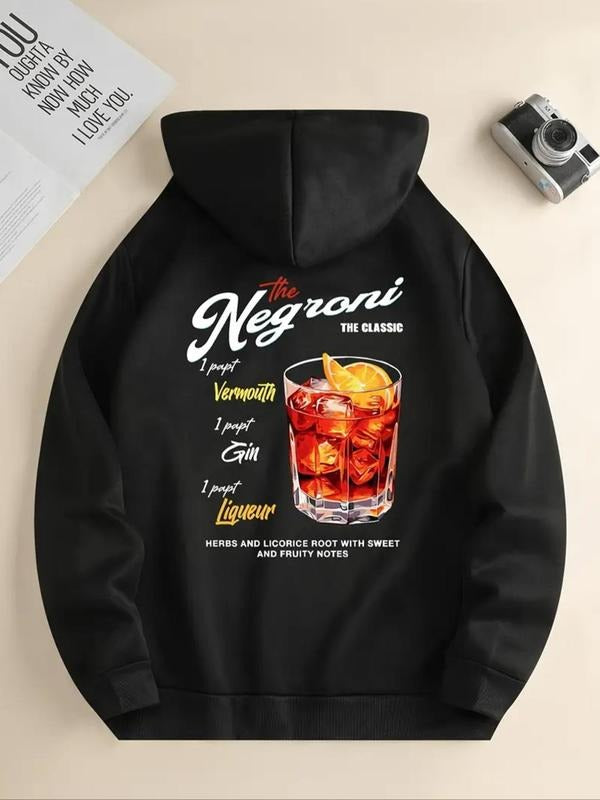 Letter Drink Print Drop Shoulder Thermal Lined Casual - Adult & Kids T-Shirts, Sweatshirts & Hoodies apparel design preview 1