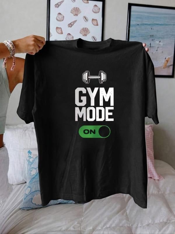 Letter Dumbbell Print Round Neck Casual Gym Mode Crew - Adult & Kids T-Shirts, Sweatshirts & Hoodies apparel design preview 1