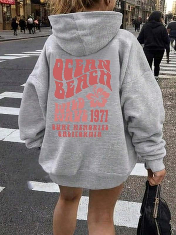 Letter Figure Print Drop Shoulder Casual Drawstring - Adult & Kids T-Shirts, Sweatshirts & Hoodies apparel design preview 1